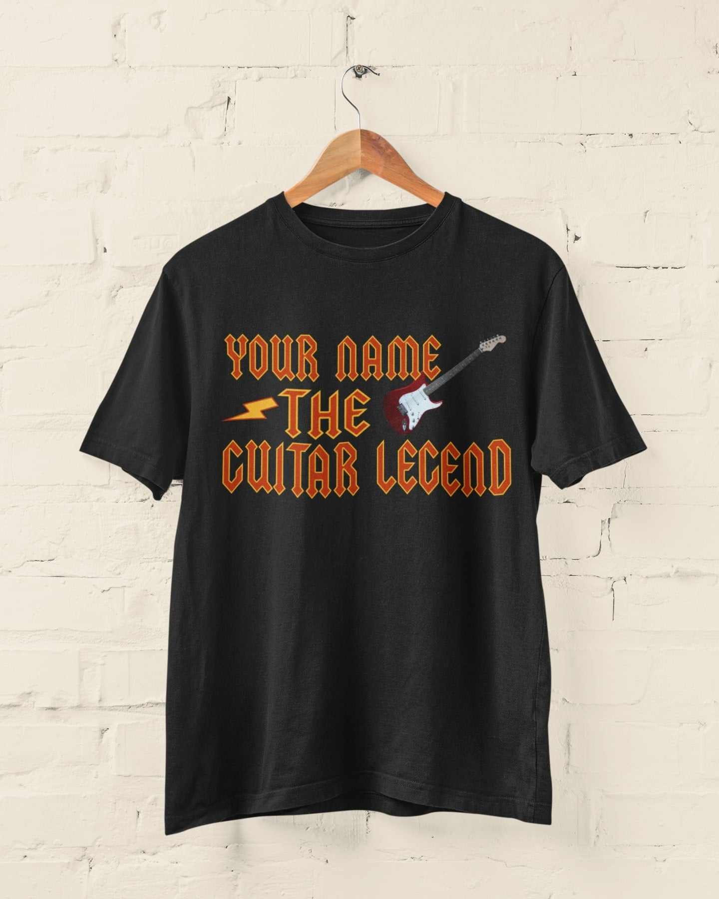 Personalised Guitarist T-Shirt - Custom Name Funny Gift for Musicians UK T-Shirt