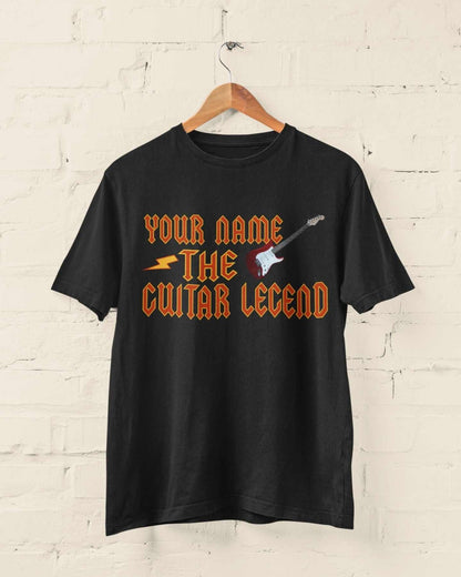 Personalised Guitarist T-Shirt - Custom Name Funny Gift for Musicians UK T-Shirt