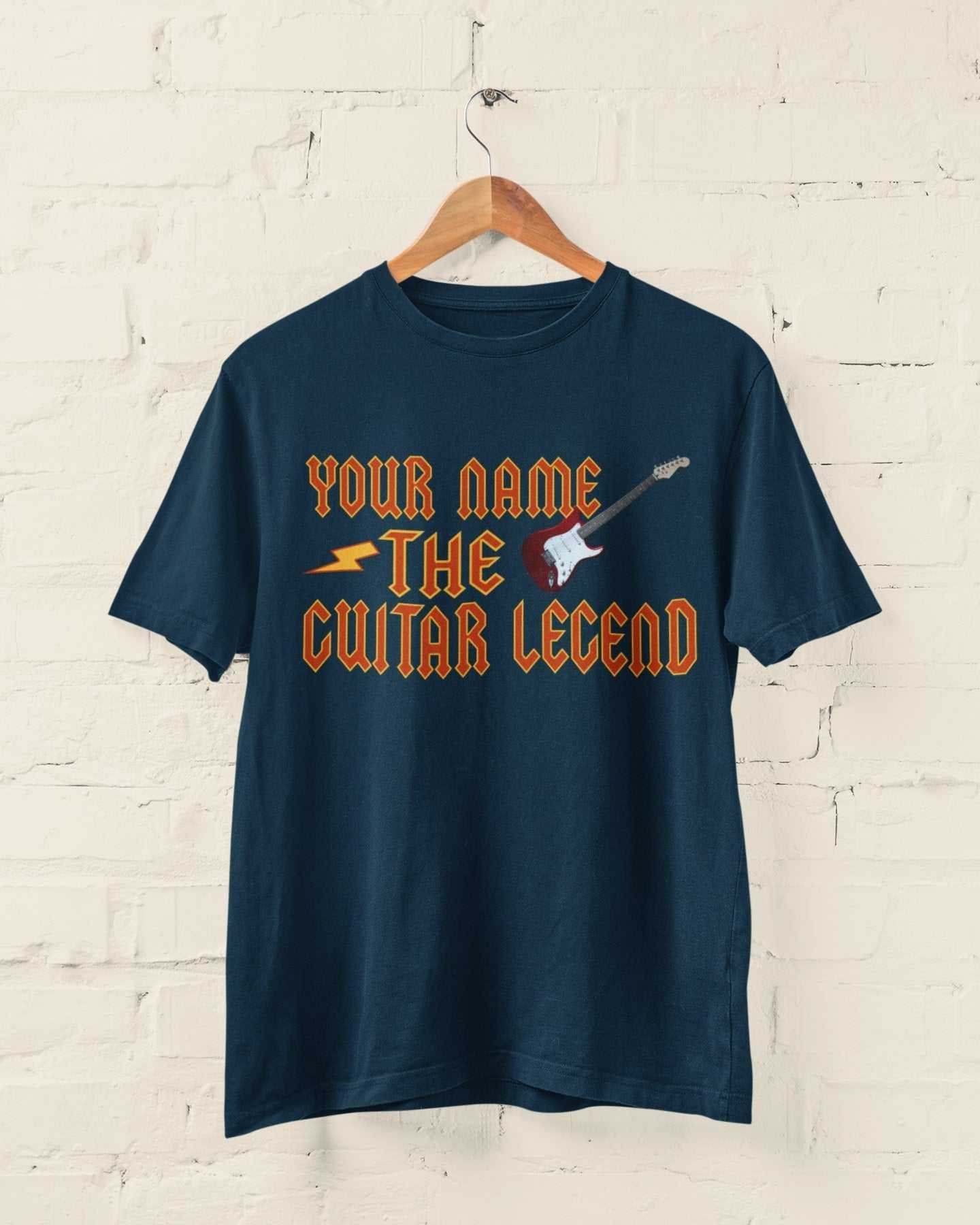 Personalised Guitarist T-Shirt - Custom Name Funny Gift for Musicians UK T-Shirt