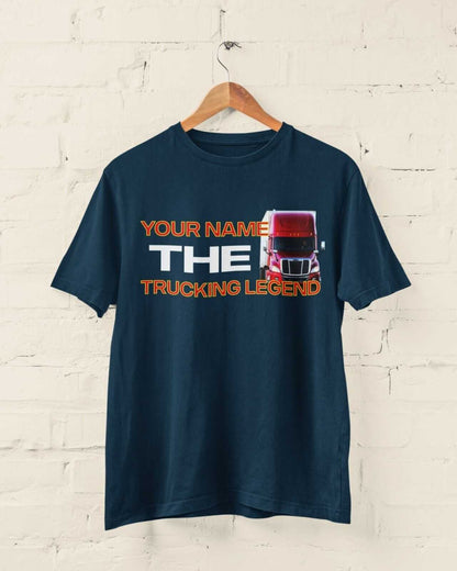 Personalised HGV Driver T-Shirt - Custom Name Funny Trucker Gift UK