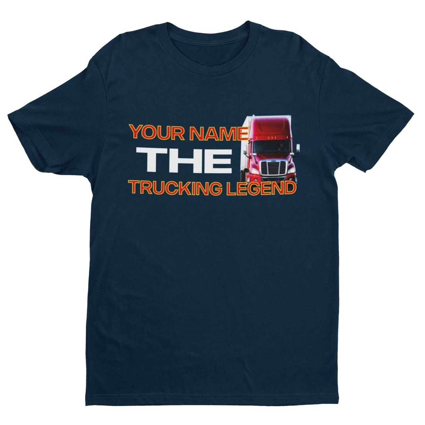 Personalised HGV Driver T-Shirt - Custom Name Funny Trucker Gift UK
