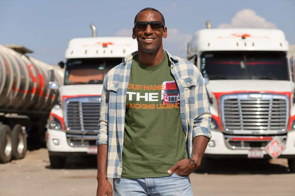 Personalised HGV Driver T-Shirt - Custom Name Funny Trucker Gift UK