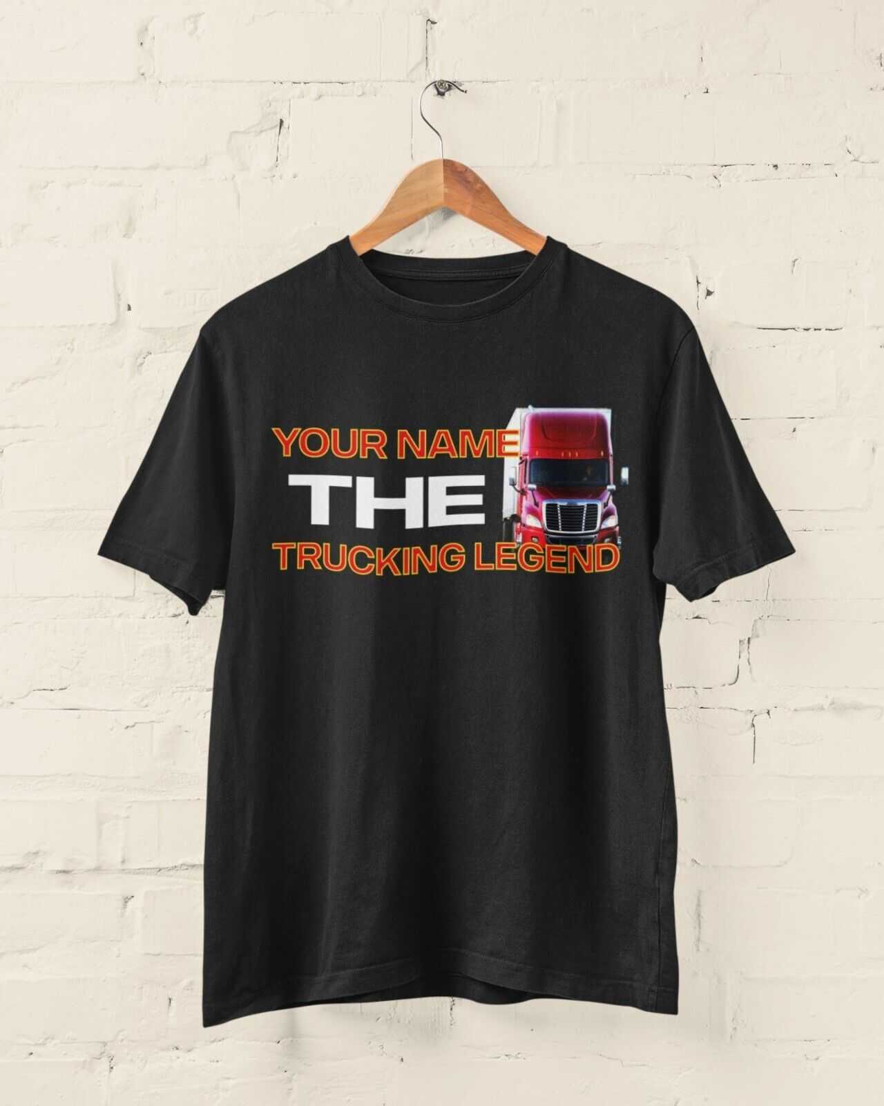 Personalised HGV Driver T-Shirt - Custom Name Funny Trucker Gift UK
