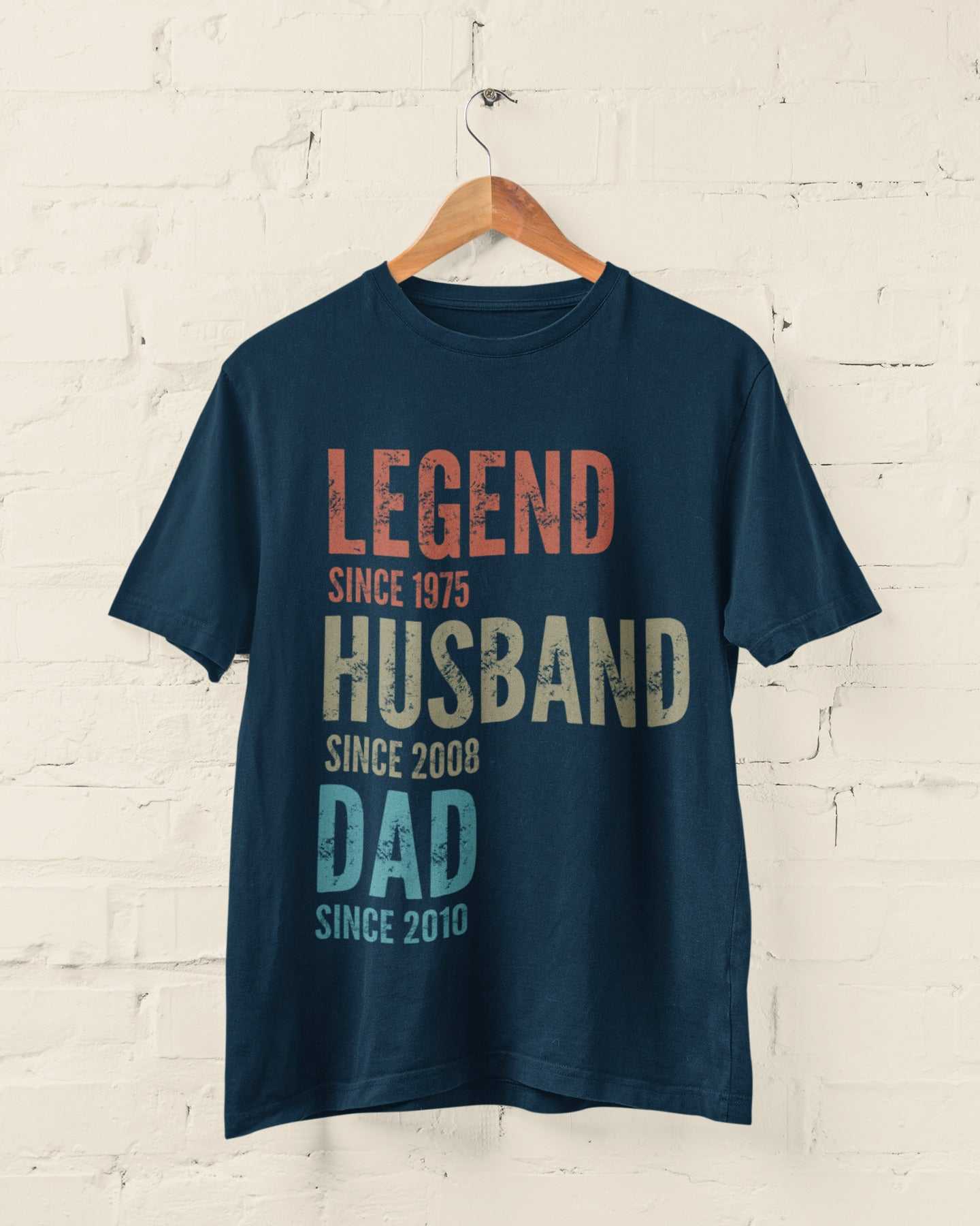 Personalised Legend Husband Dad T-Shirt - Fully Customisable Text & Dates T-Shirt Gift