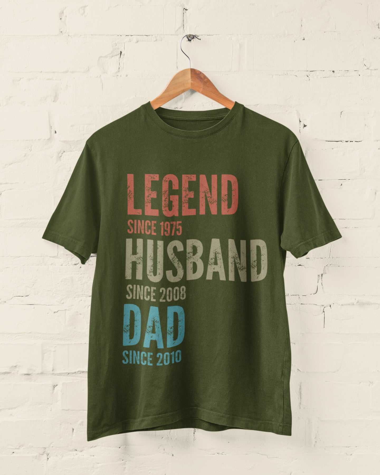Personalised Legend Husband Dad T-Shirt - Fully Customisable Text & Dates T-Shirt Gift