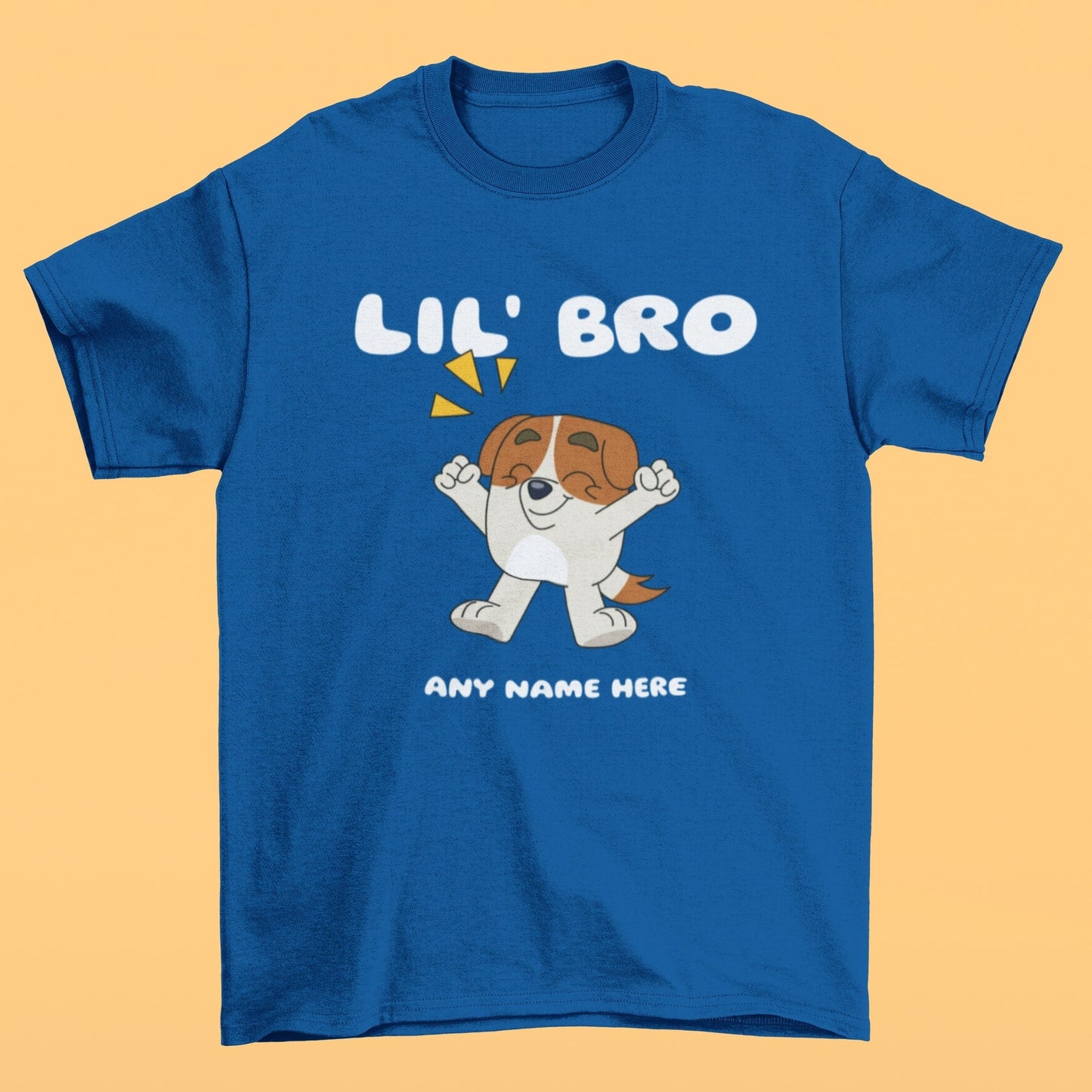 Bro Brother Cartoon stylePersonalised Little Bro Brother Cartoon style T-shirt Funny Dog Any Na