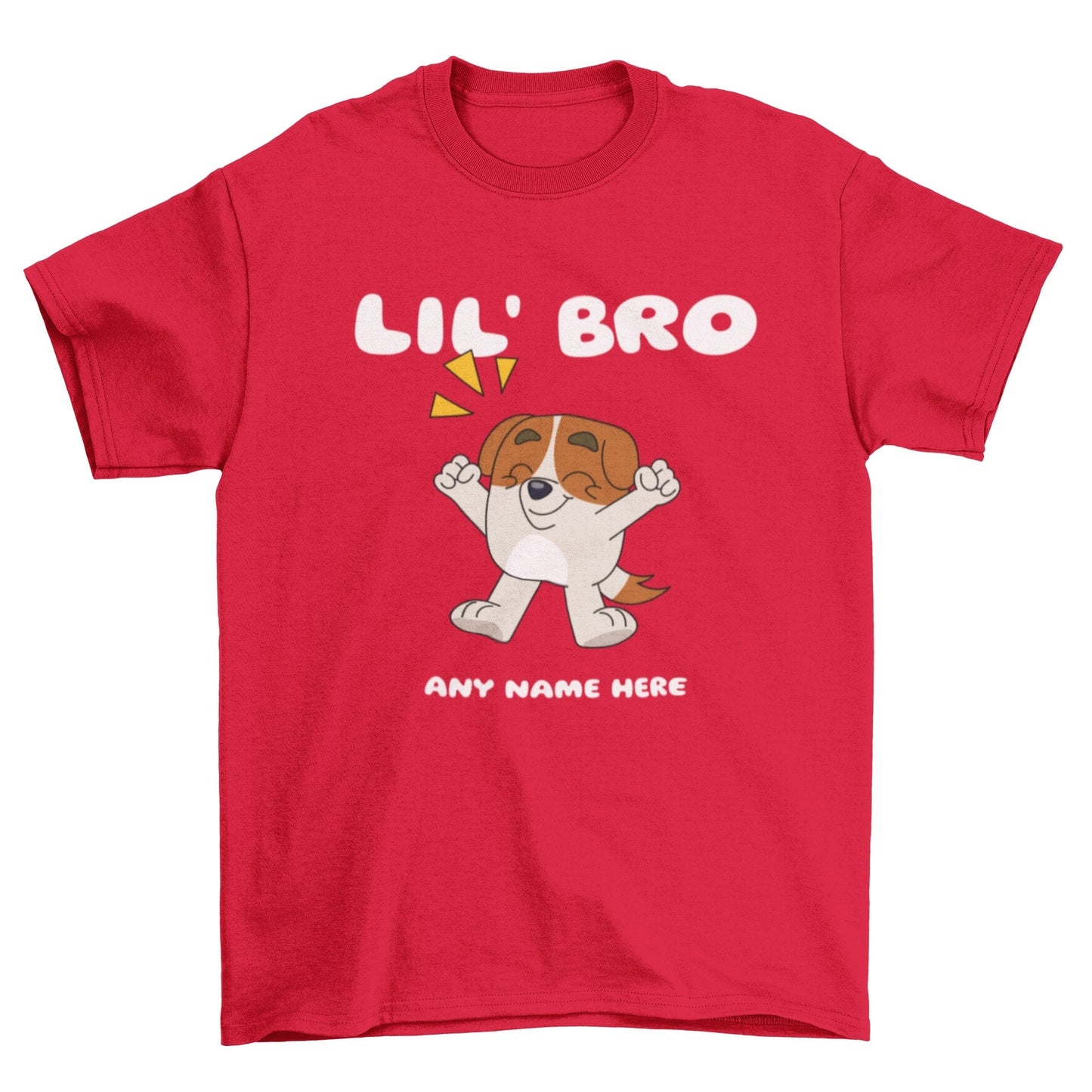 Bro Brother Cartoon stylePersonalised Little Bro Brother Cartoon style T-shirt Funny Dog Any Na