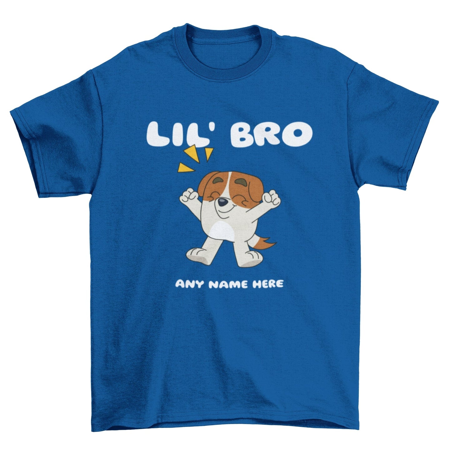 Bro Brother Cartoon stylePersonalised Little Bro Brother Cartoon style T-shirt Funny Dog Any Na