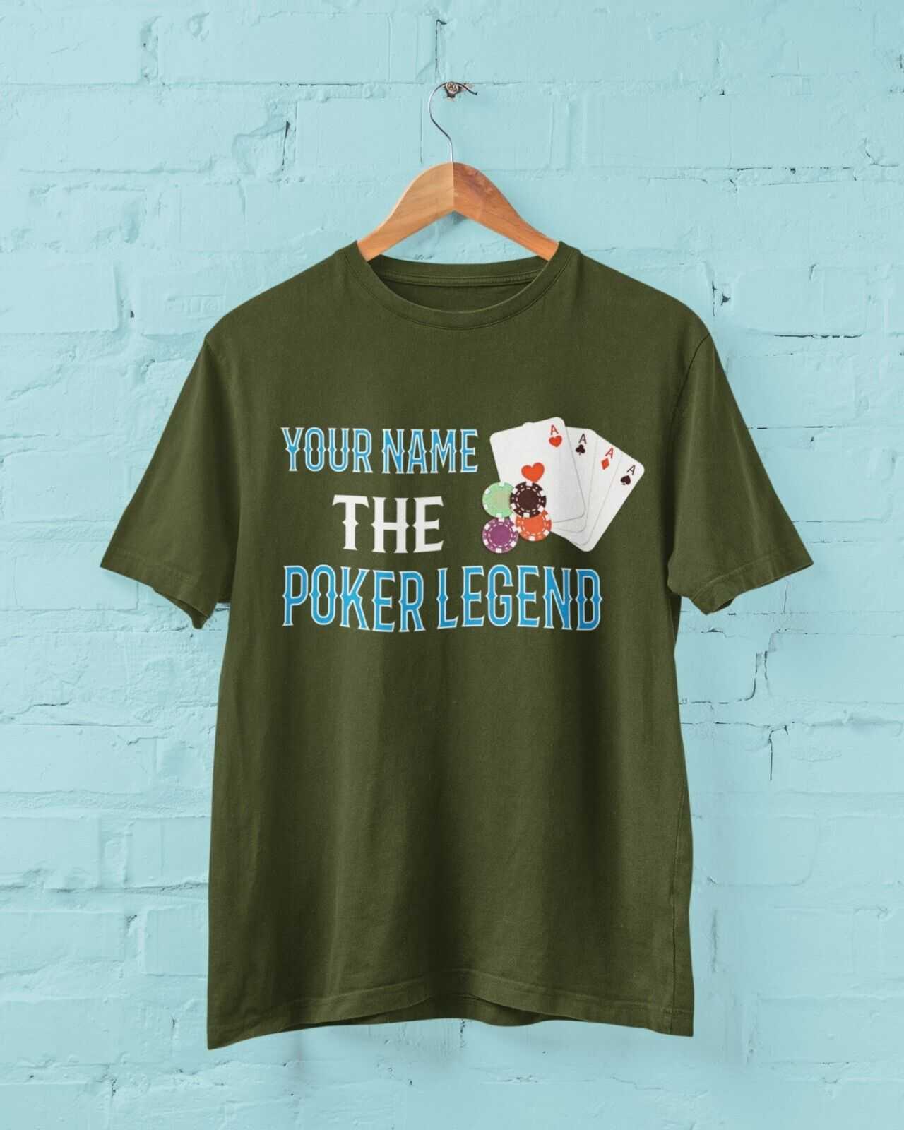 Personalised Poker T-Shirt - Custom Name Funny Gift for Card Players UK T-Shirt