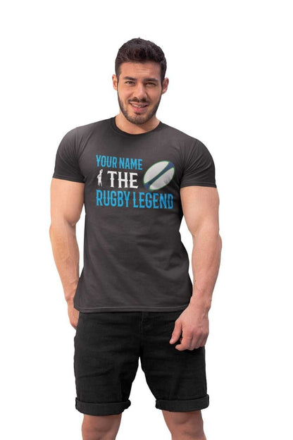 Personalised Rugby T-Shirt YOUR NAME The RUGBY LEGEND Gift For Player Fan T-Shirt