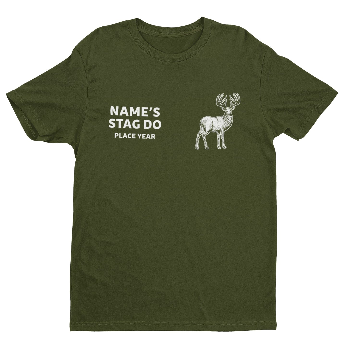 Personalised STAG DO T Shirts Photo Text Funny Customisable Novelty Best Man
