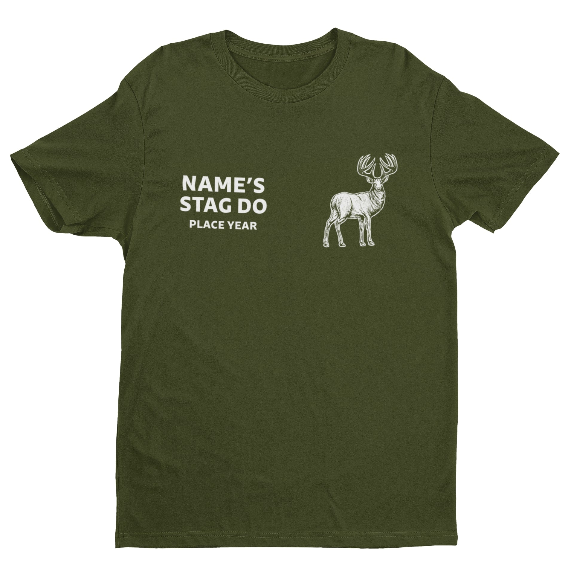 Personalised STAG DO T Shirts Photo Text Funny Customisable Novelty Best Man