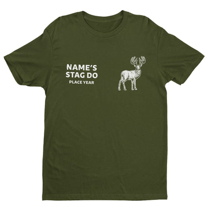 Personalised STAG DO T Shirts Photo Text Funny Customisable Novelty Best Man