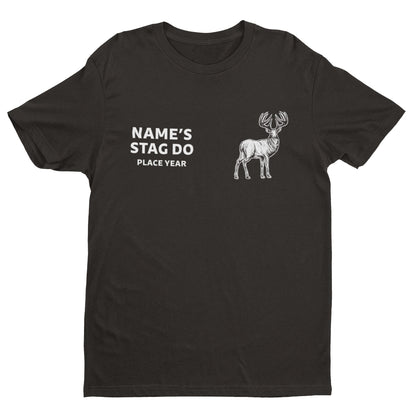 Personalised STAG DO T Shirts Photo Text Funny Customisable Novelty Best Man