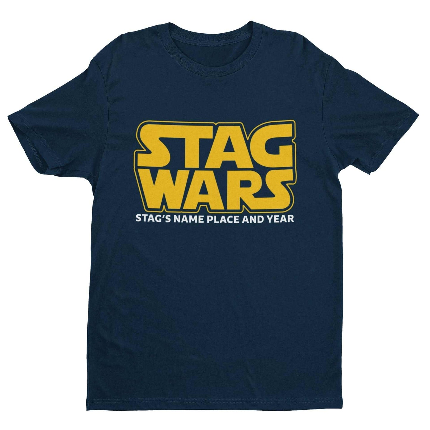Personalised STAG WARS T-Shirt Custom Name of Groom / Place and Year of Party T-Shirt