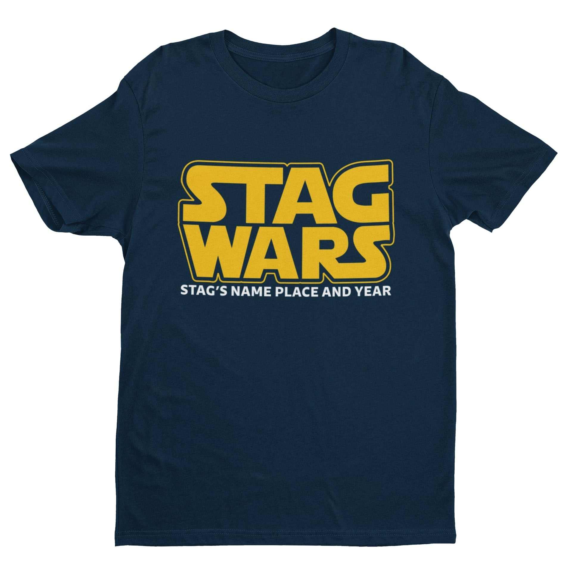 Personalised STAG WARS T-Shirt Custom Name of Groom / Place and Year of Party T-Shirt
