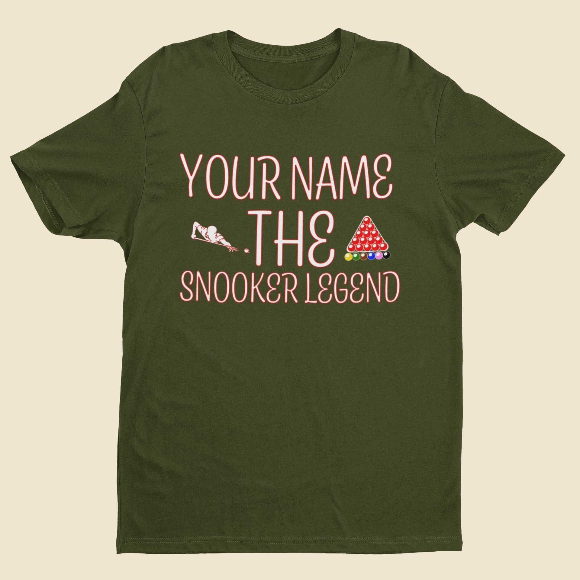 Personalised The Snooker Legend - Personalised T-Shirt for Snooker Fans T-Shirt Gift