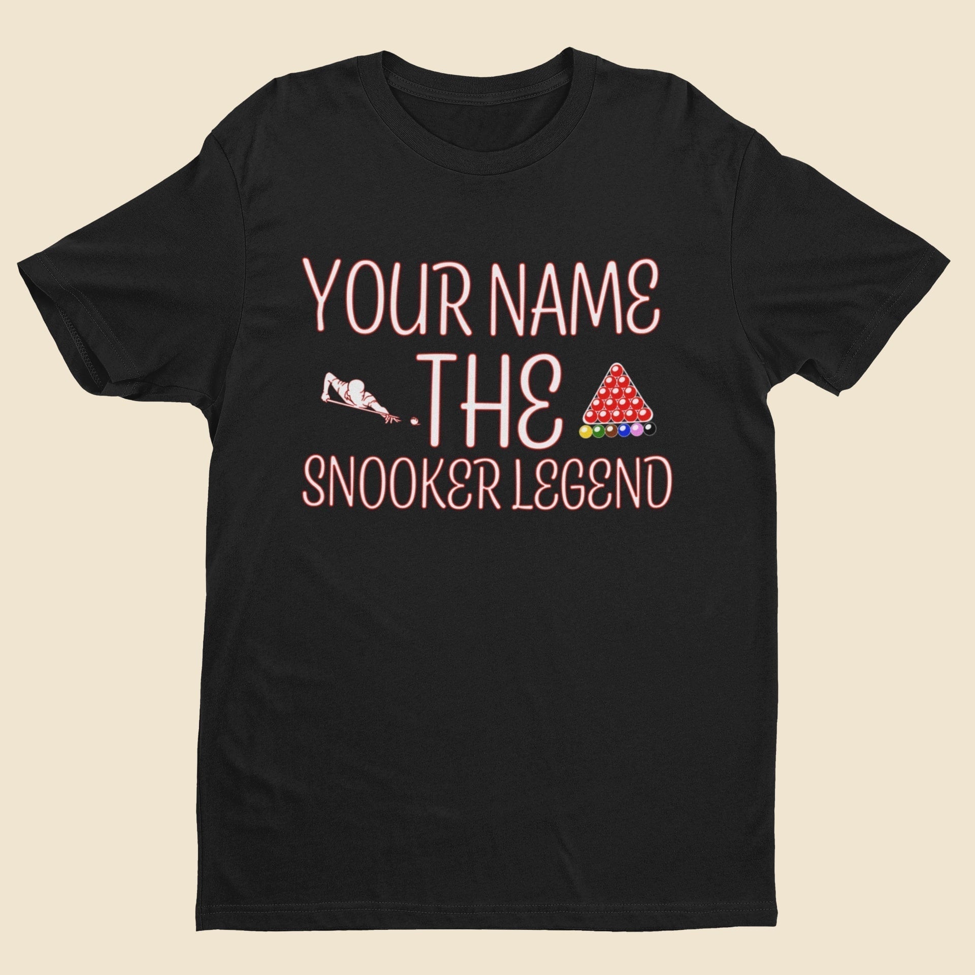 Personalised The Snooker Legend - Personalised T-Shirt for Snooker Fans T-Shirt Gift
