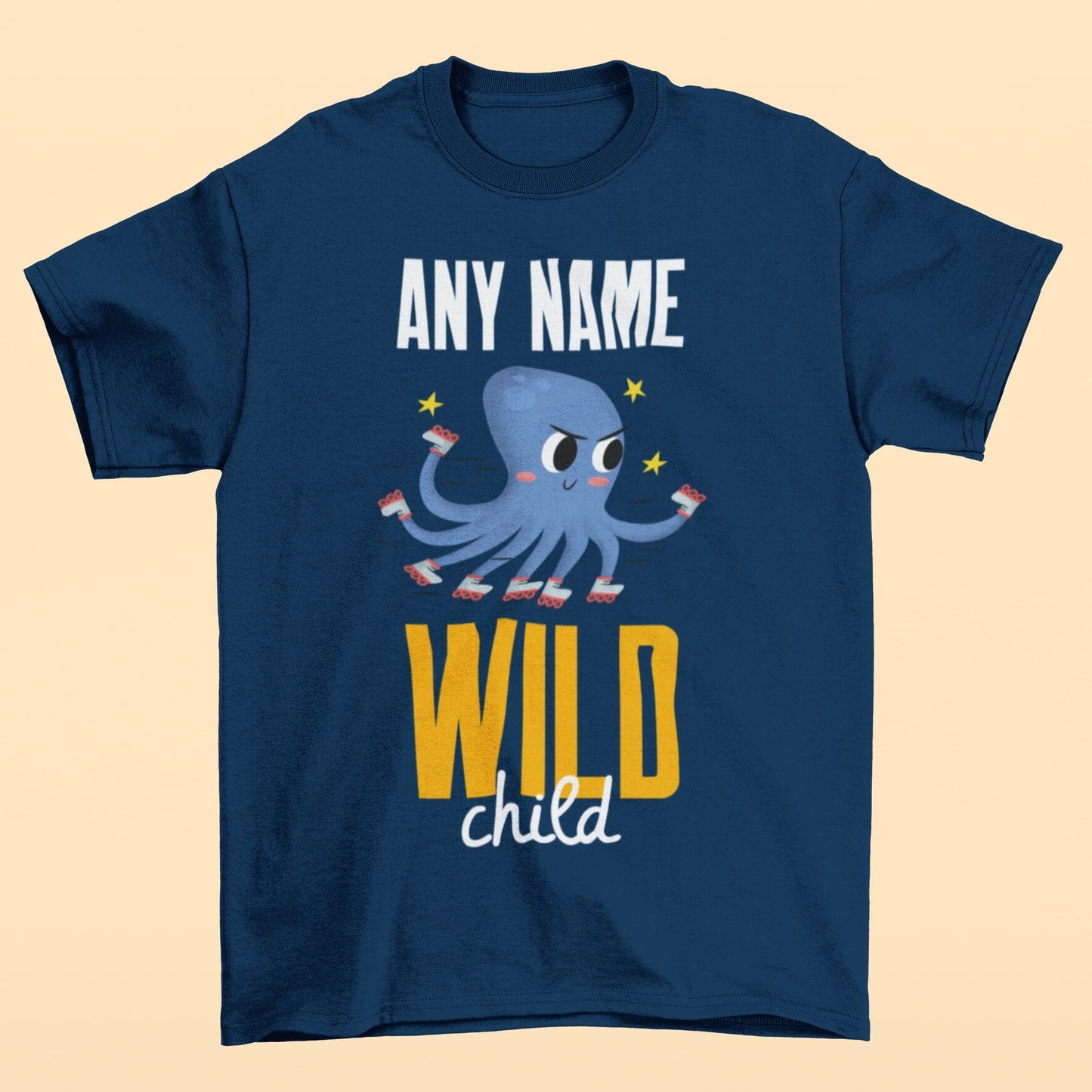 Personalised Wild Child KidsPersonalised Wild Child Kids T-shirt Gift For Boys And Girls With Name