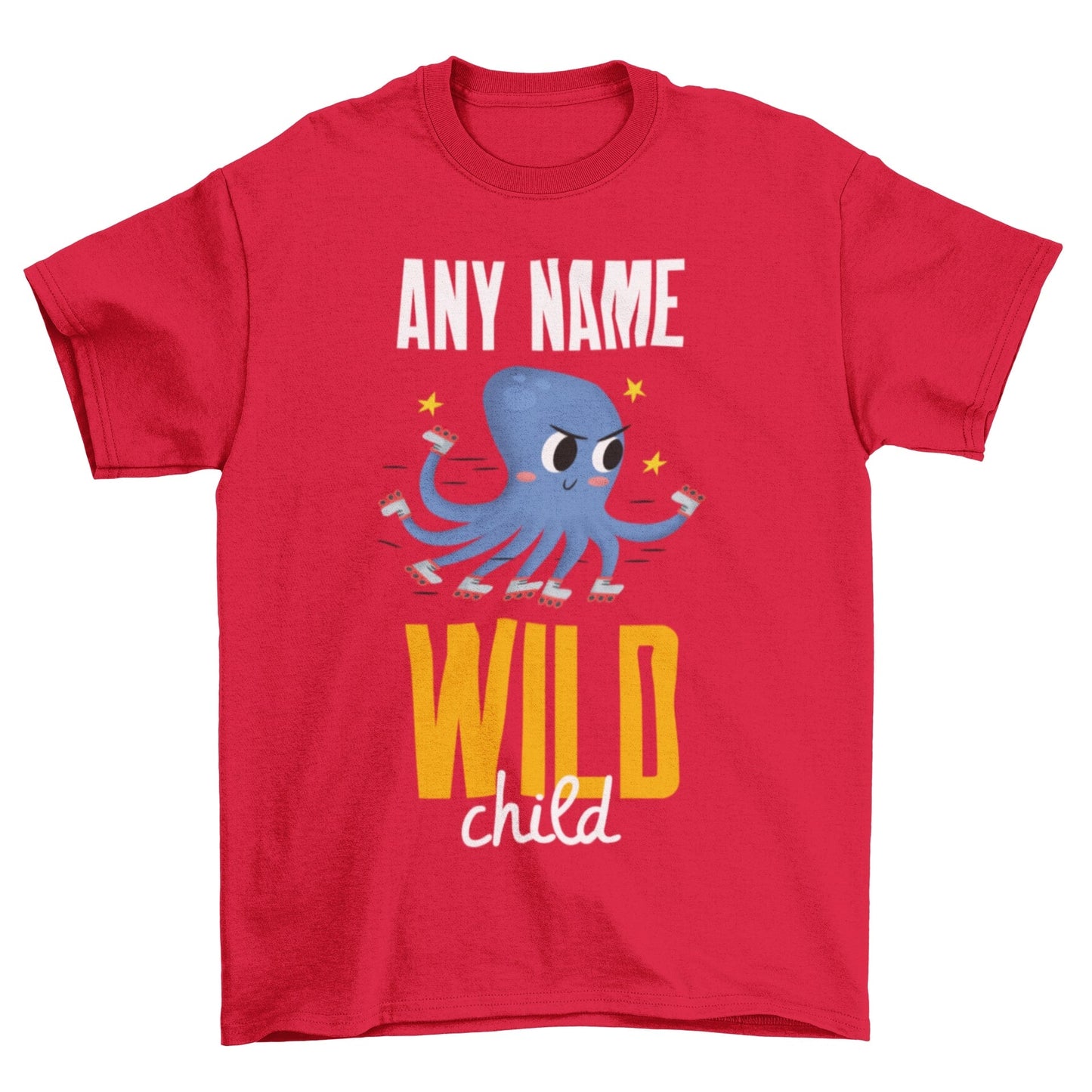 Personalised Wild Child KidsPersonalised Wild Child Kids T-shirt Gift For Boys And Girls With Name