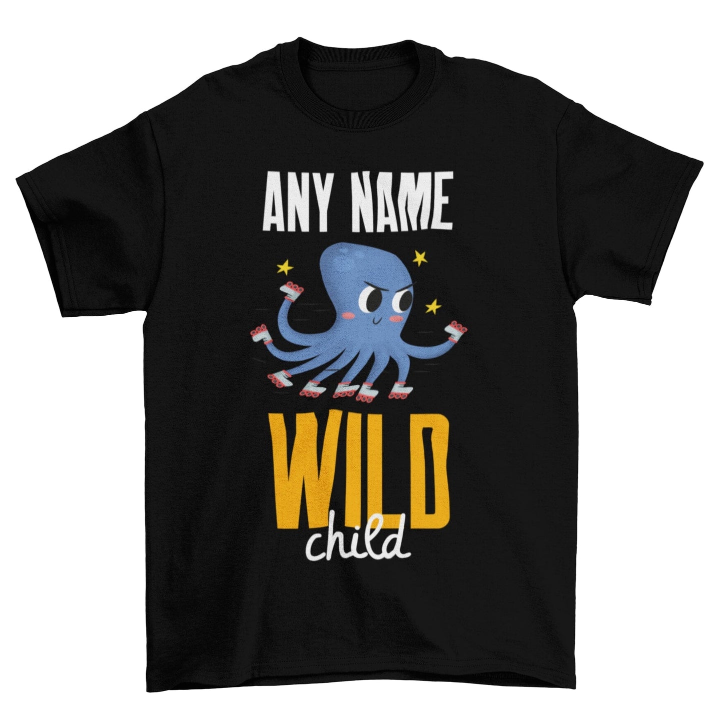 Personalised Wild Child KidsPersonalised Wild Child Kids T-shirt Gift For Boys And Girls With Name