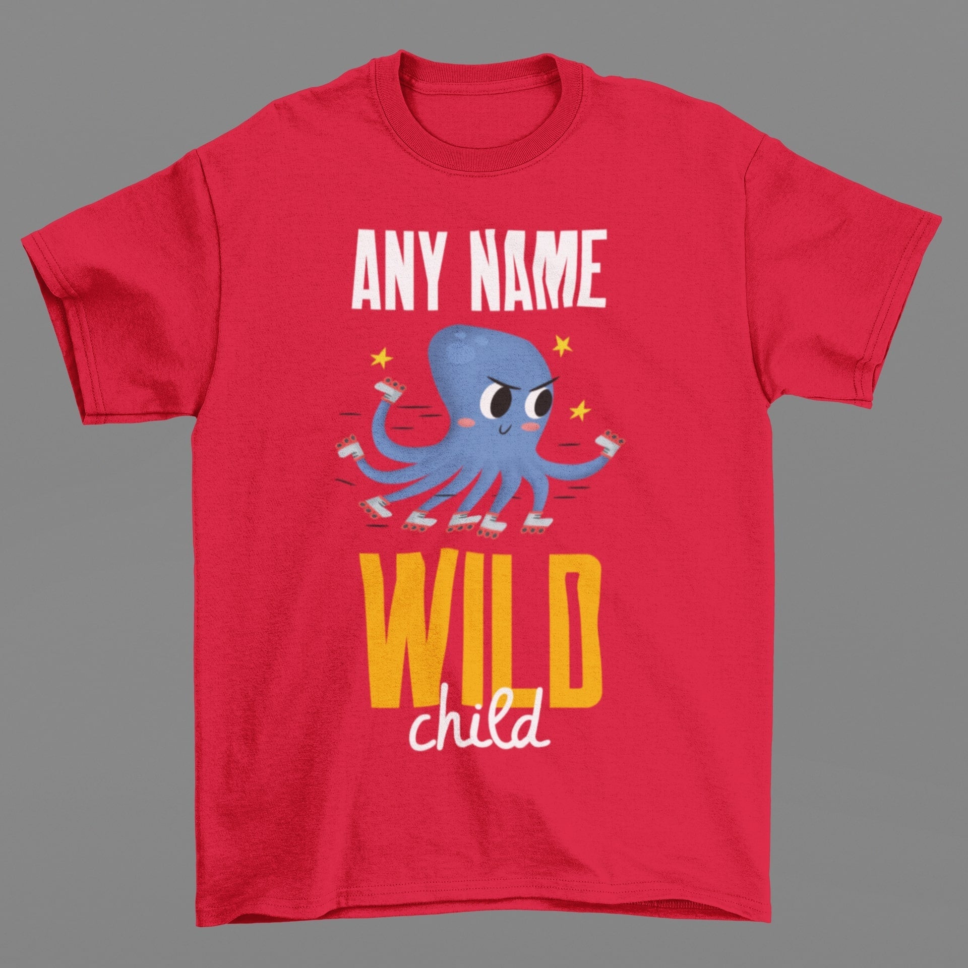 Personalised Wild Child KidsPersonalised Wild Child Kids T-shirt Gift For Boys And Girls With Name