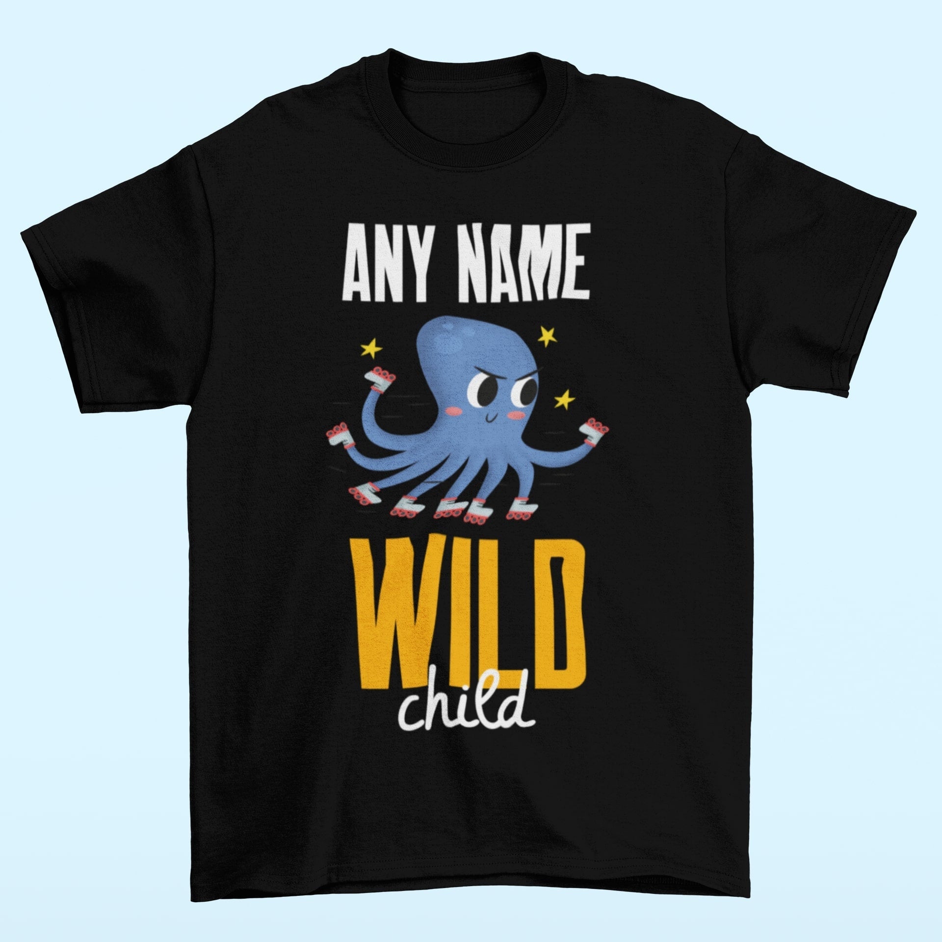 Personalised Wild Child KidsPersonalised Wild Child Kids T-shirt Gift For Boys And Girls With Name