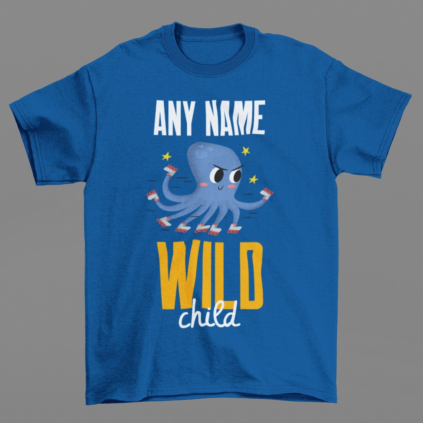 Personalised Wild Child KidsPersonalised Wild Child Kids T-shirt Gift For Boys And Girls With Name