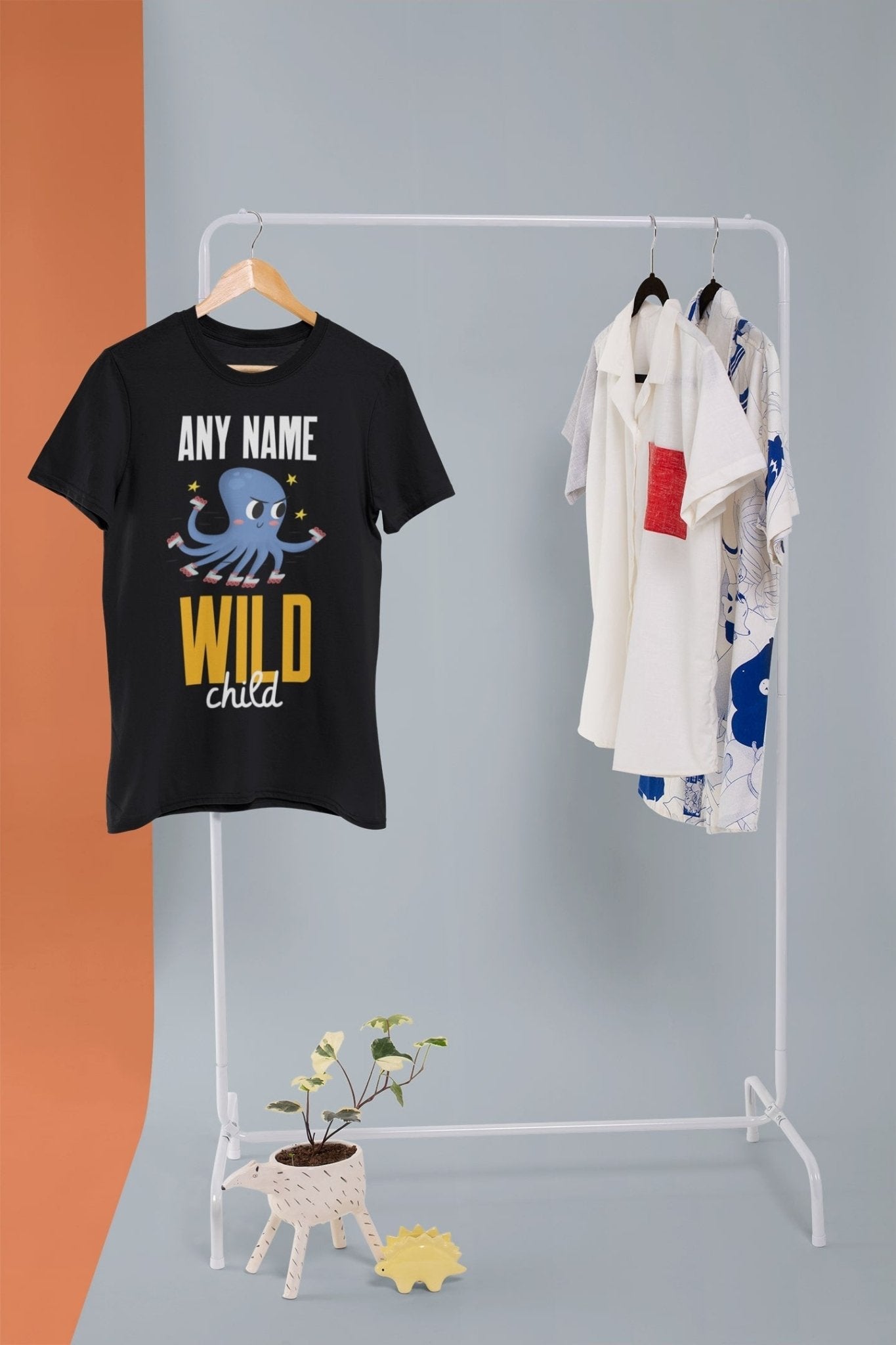 Personalised Wild Child KidsPersonalised Wild Child Kids T-shirt Gift For Boys And Girls With Name