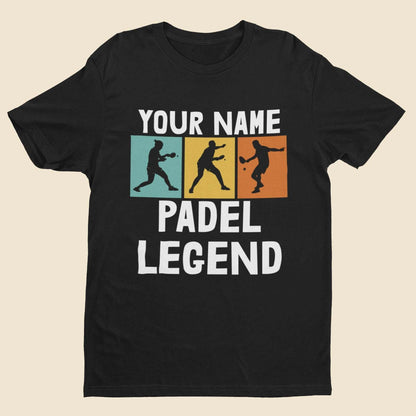 Personalised 'Your Name - The Padel Legend' T-Shirt for Padel Fans T-Shirt Gift