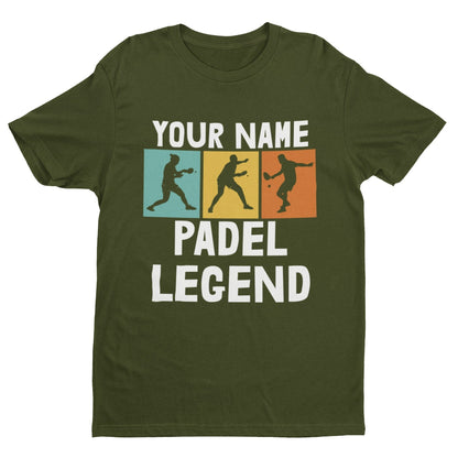 Personalised 'Your Name - The Padel Legend' T-Shirt for Padel Fans T-Shirt Gift