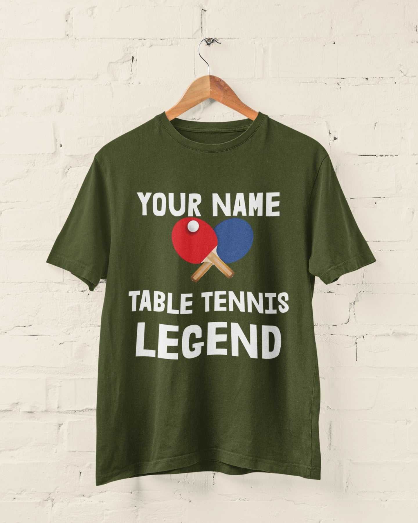 Personalised 'Your Name - The Table Tennis Legend' T-Shirt for Ping - Pong Fans T-Shirt Gift