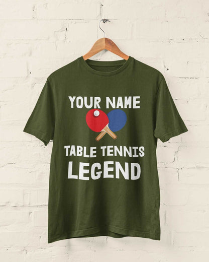 Personalised 'Your Name - The Table Tennis Legend' T-Shirt for Ping - Pong Fans T-Shirt Gift