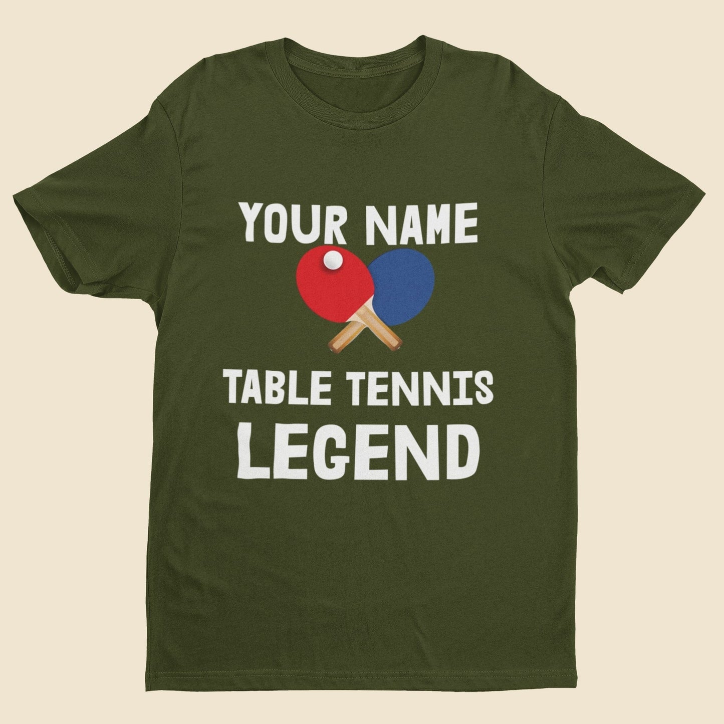 Personalised 'Your Name - The Table Tennis Legend' T-Shirt for Ping - Pong Fans T-Shirt Gift