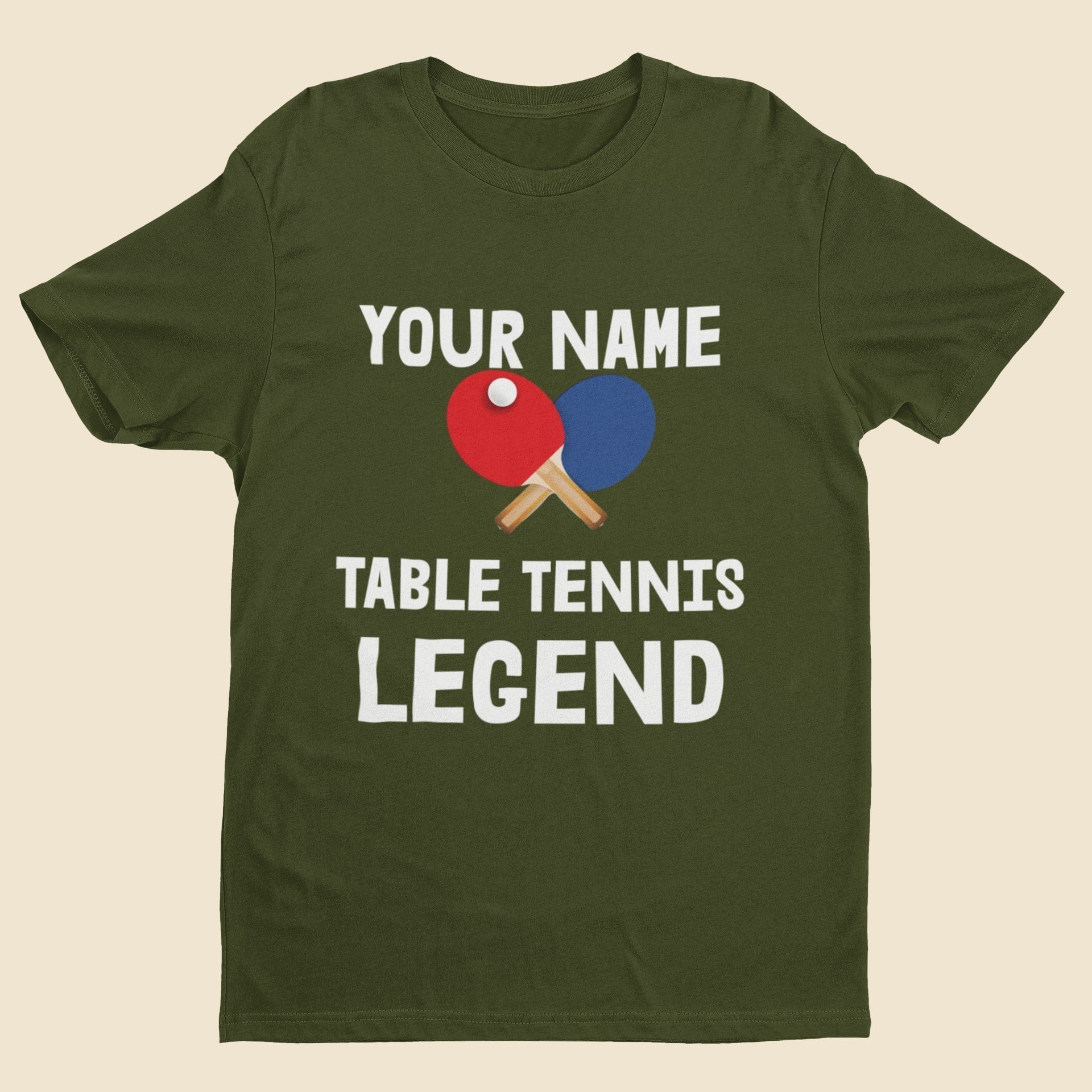 Personalised 'Your Name - The Table Tennis Legend' T-Shirt for Ping - Pong Fans T-Shirt Gift