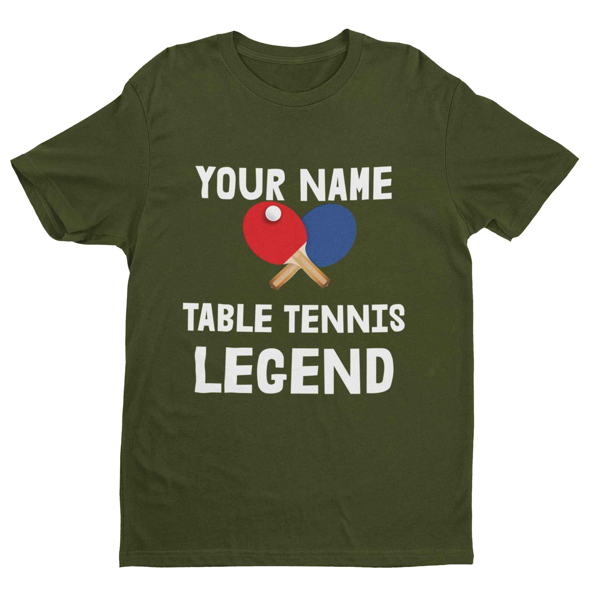 Personalised 'Your Name - The Table Tennis Legend' T-Shirt for Ping - Pong Fans T-Shirt Gift