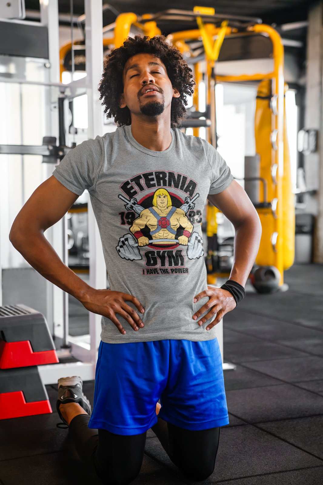 Retro Cartoon T-Shirt Eternia Gym Man He 80s Throwback Greyskull Gift T-Shirt