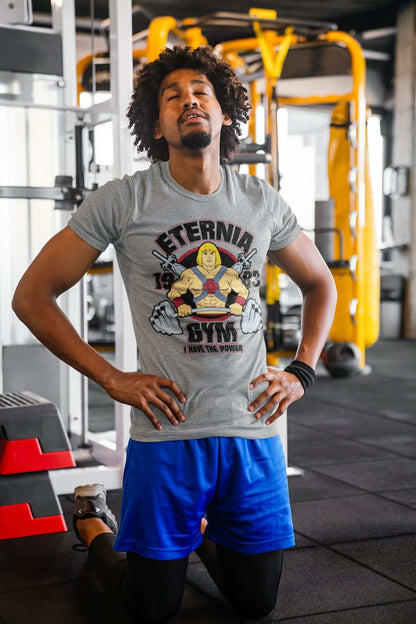 Retro Cartoon T-Shirt Eternia Gym Man He 80s Throwback Greyskull Gift T-Shirt