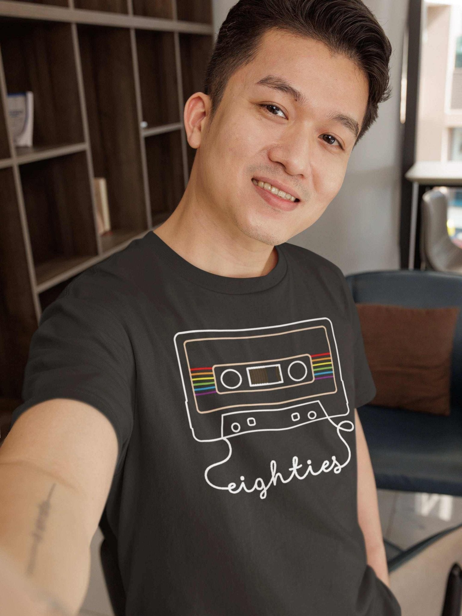 Retro Eighties Cassette Tape Graphic T-Shirt - Nostalgic 80s Style T-Shirt T-Shirt