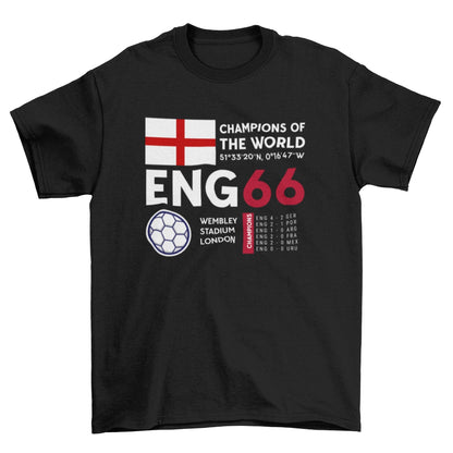 Retro Football T-Shirt England 1966 Champions Of The World Cup Winners Soccer T-Shirt Gift