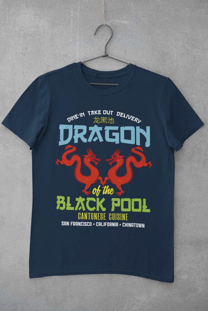 Retro Movie T-Shirt DRAGON OF THE BLACK POOL China Big Trouble In Funny Classic T-Shirt