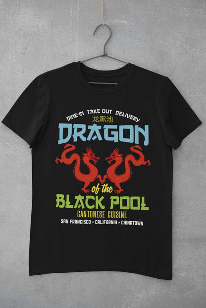 Retro Movie T-Shirt DRAGON OF THE BLACK POOL China Big Trouble In Funny Classic T-Shirt