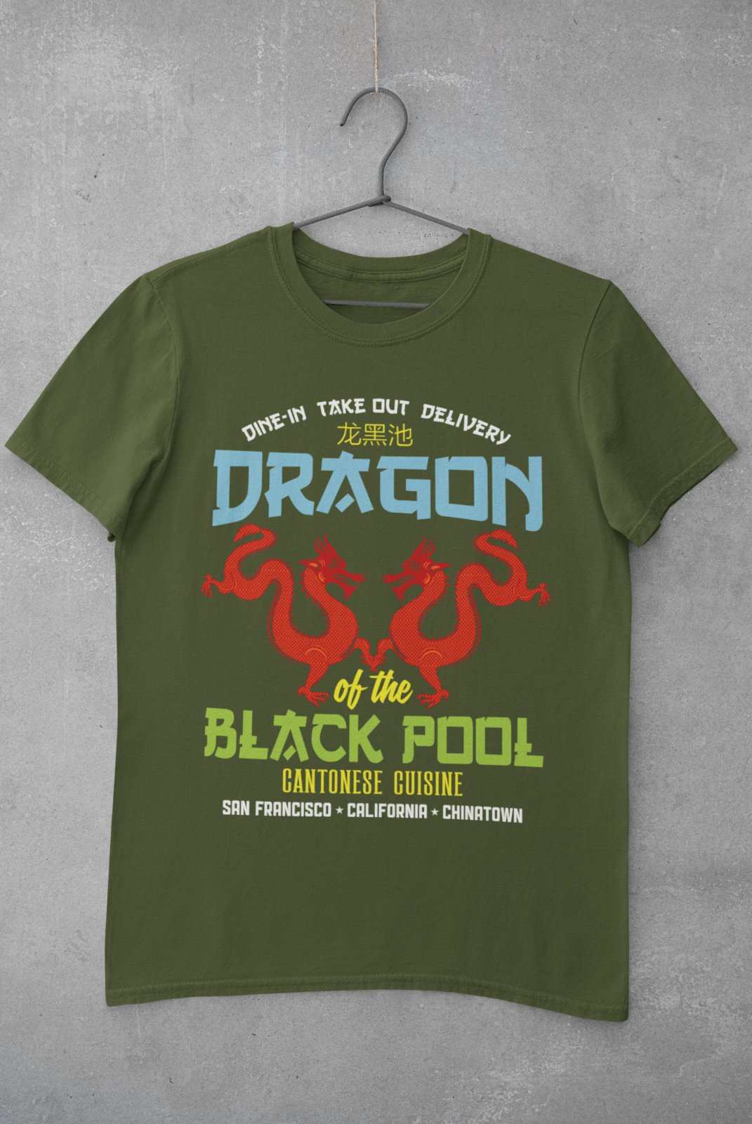 Retro Movie T-Shirt DRAGON OF THE BLACK POOL China Big Trouble In Funny Classic T-Shirt