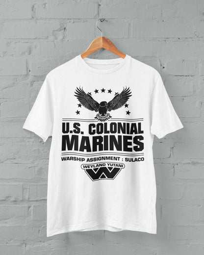 Retro Style Sci Fi T-Shirt US Colonial Marines Gift for 80s 90s film fans T-Shirt