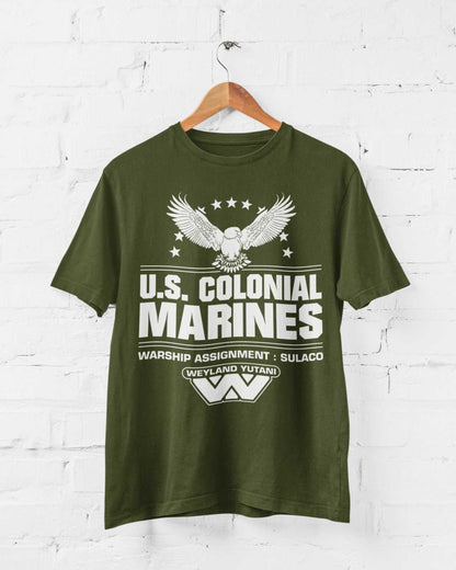 Retro Style Sci Fi T-Shirt US Colonial Marines Gift for 80s 90s film fans T-Shirt