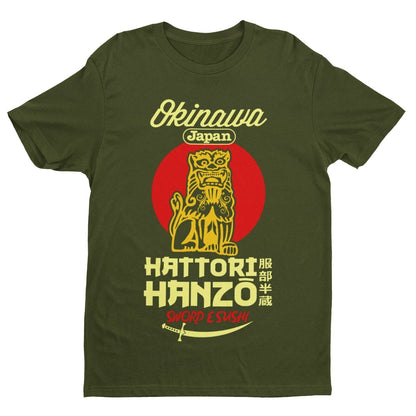Retro Style T-Shirt Hattori Hanzo Sword And Sushi Gift for cult film fans