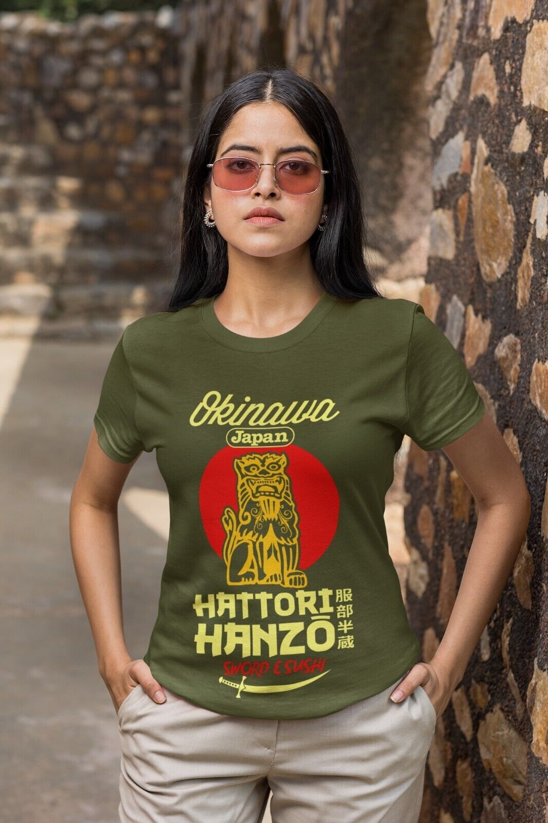 Retro Style T-Shirt Hattori Hanzo Sword And Sushi Gift for cult film fans