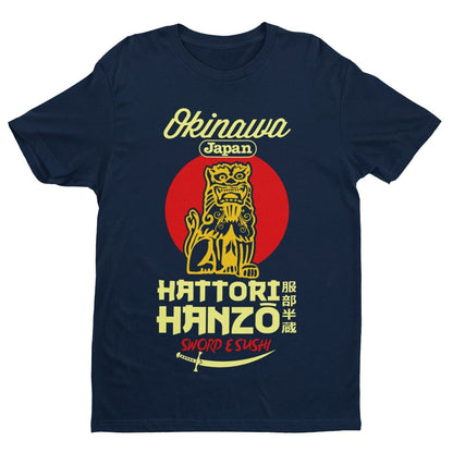 Retro Style T-Shirt Hattori Hanzo Sword And Sushi Gift for cult film fans