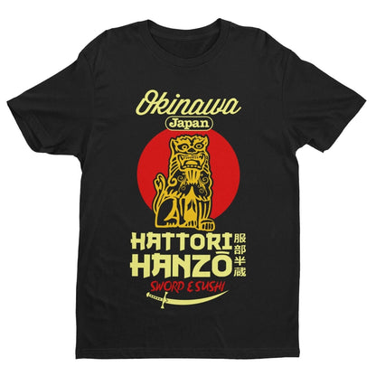 Retro Style T-Shirt Hattori Hanzo Sword And Sushi Gift for cult film fans
