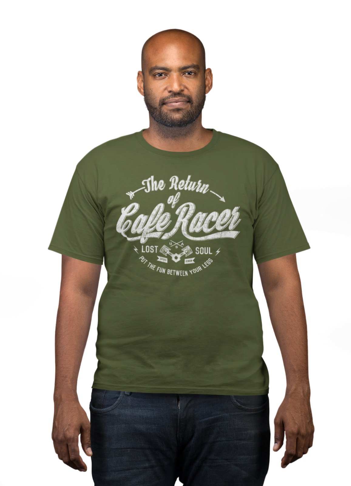 Return Of The Cafe Racer Biker T-Shirt Retro Classic Motorcycle Design Gift T-Shirt